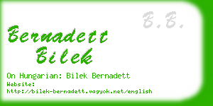 bernadett bilek business card